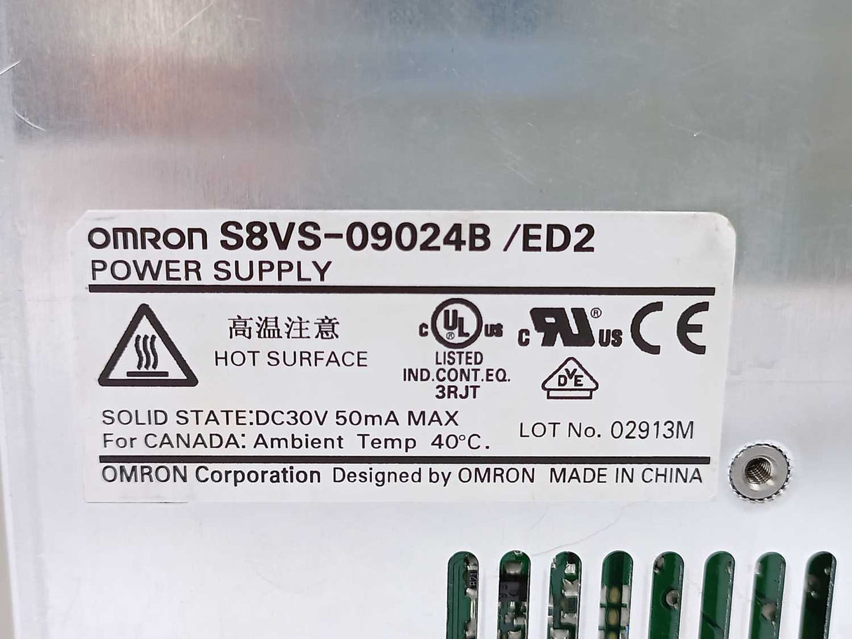 OMRON S8VS-09024B POWER SUPPLY /ED2 24V 3.75A