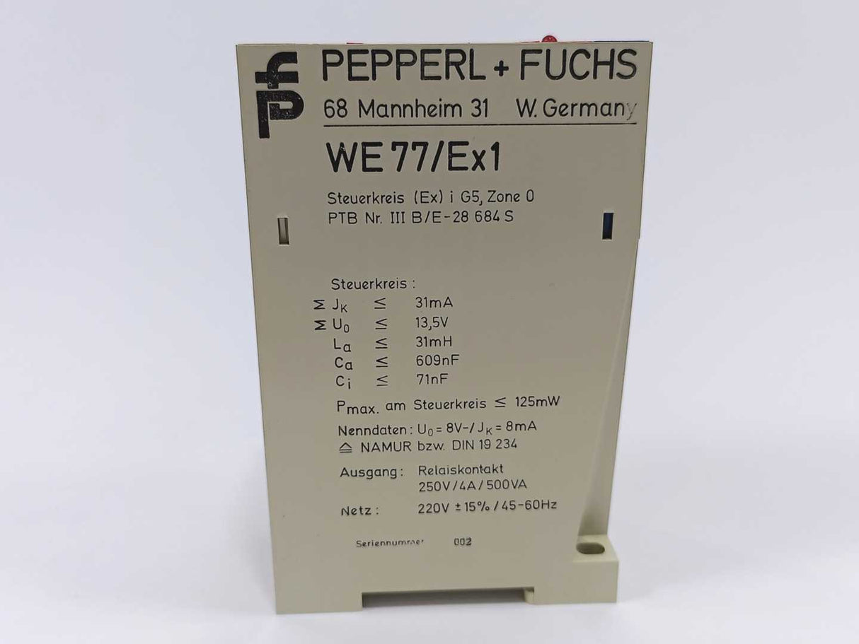 Pepperl+Fuchs WE77/Ex1 Switch Amplifier