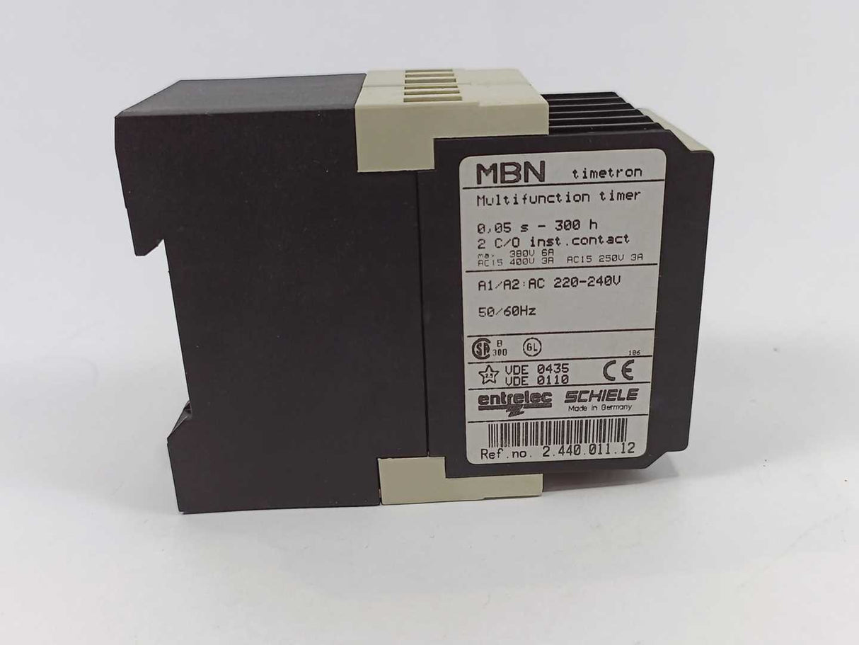 Entrelec Schiele 2.440.011.12 MBN Timetron switching time 0.05-300h 220-240V