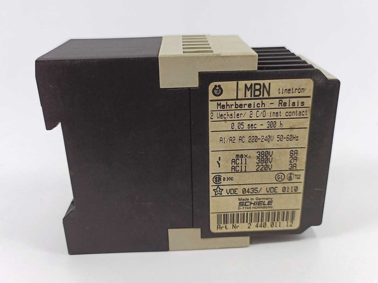 Entrelec Schiele 2.440.011.12 MBN Timetron switching time 0.05-300h 220-240V