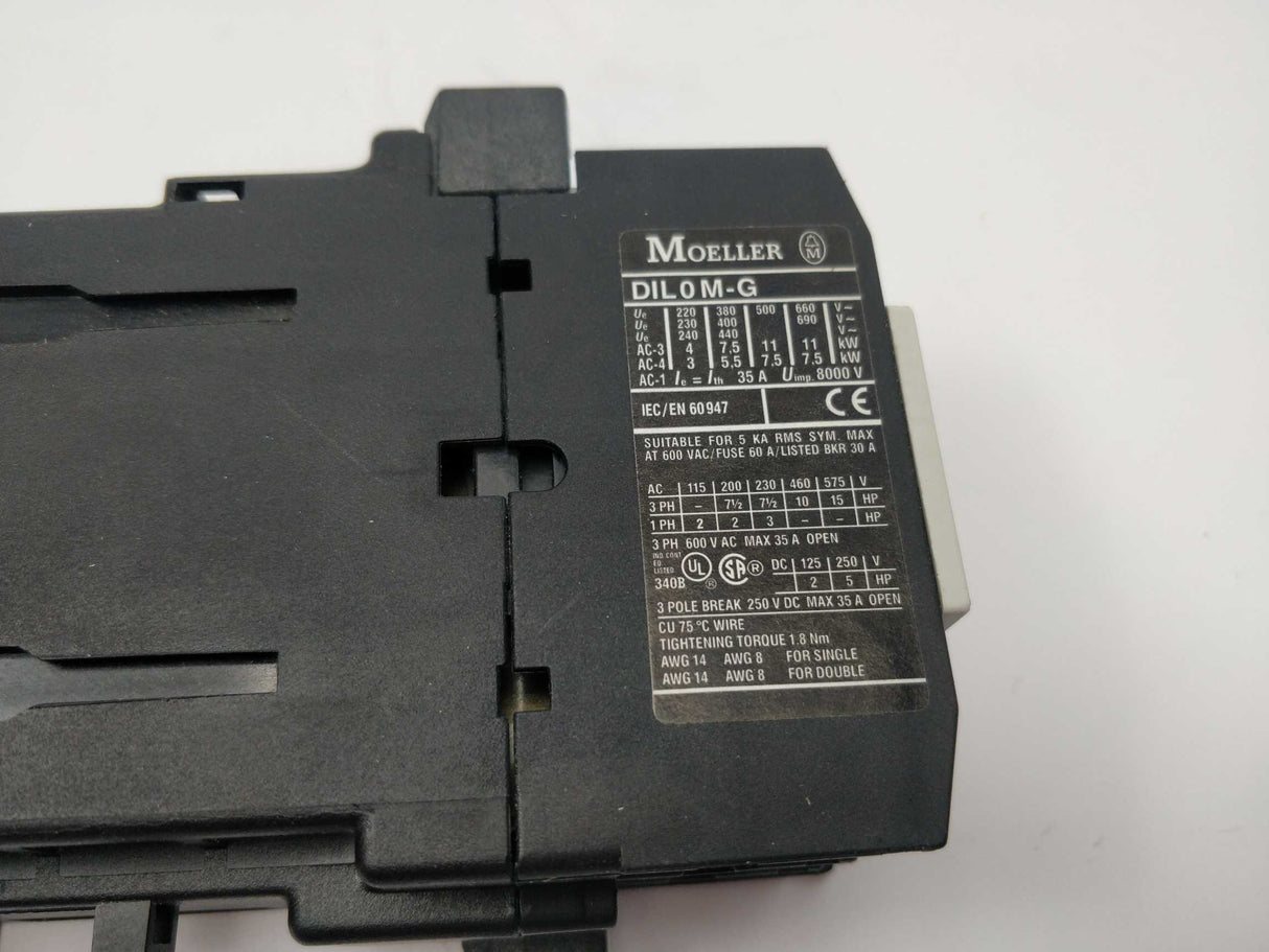 Klockner Moeller DIL0M-G Contactor. 24VDC