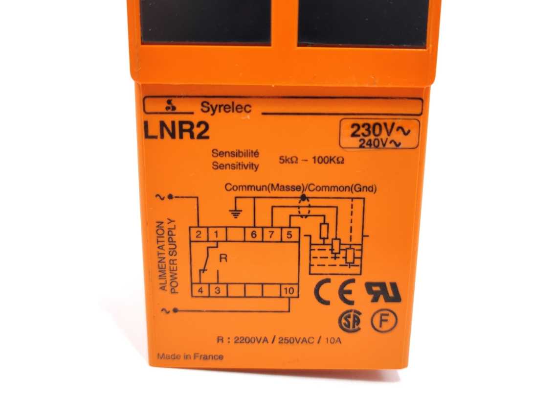 Syrelec LNR2 Liquid Level Relay 2200VA/250VAC/10A