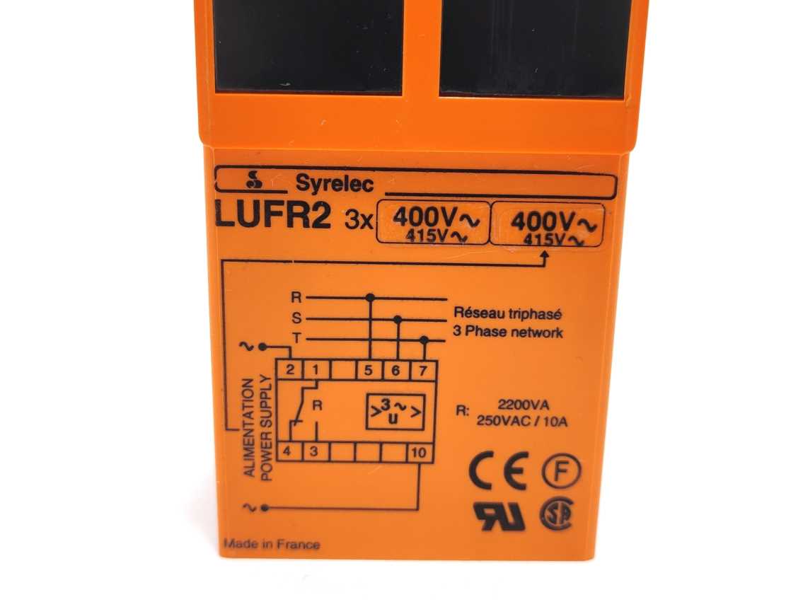 Syrelec LUFR2 3 Phase Voltage Relay 3x400V 415V