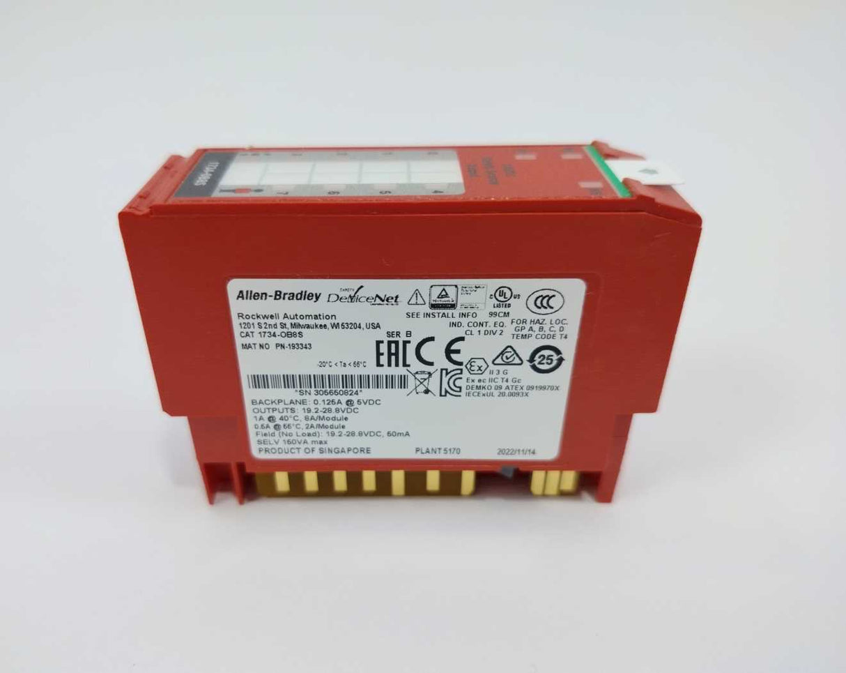 AB 1734-OB8S Ser B, 8 Channel Safety Sourcing Output Module