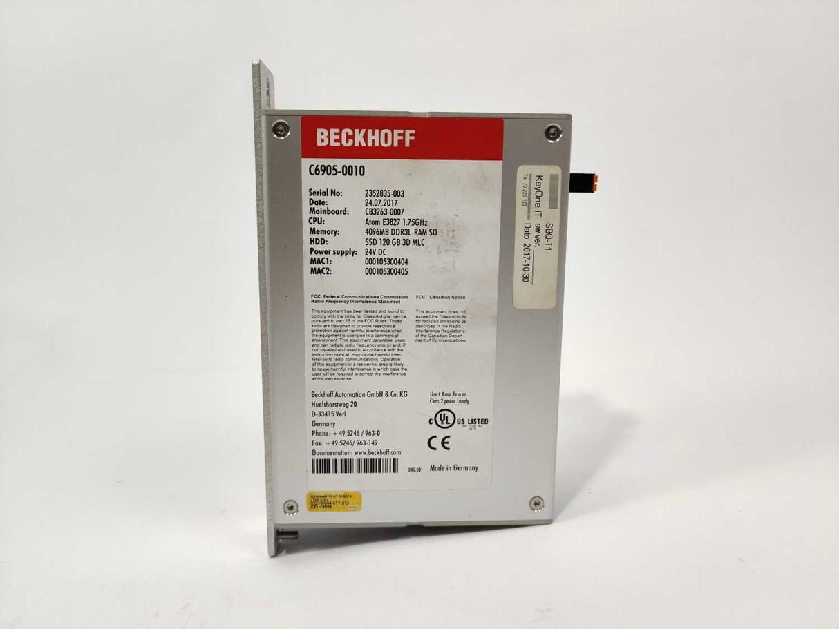 Beckhoff C6905-0010 Economy control cabinet Industrial PC