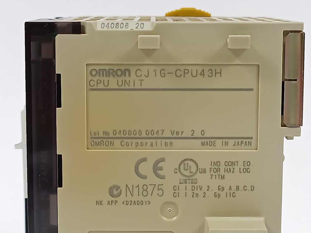 OMRON CJ1G-CPU43H CPU Unit