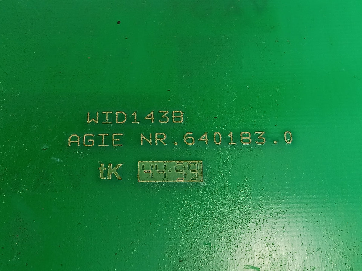 AGIE 640183.0 WID143B Circuit Board, WID-167, 630.772