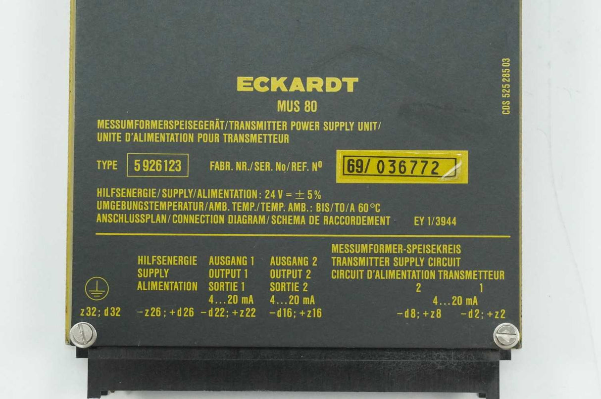 Eckardt 5926123 MUS 80 Transmitter Power Supply Unit