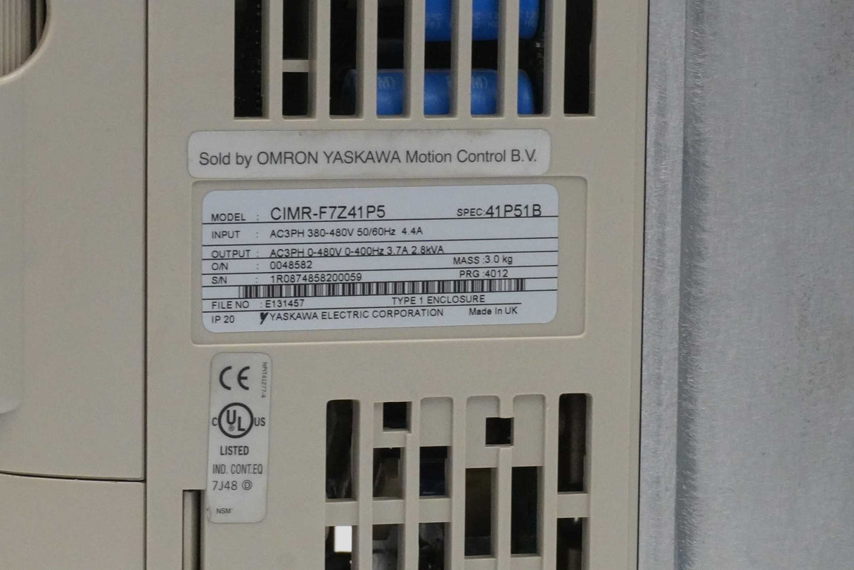 Omron Yaskawa CIMR-F7Z41P5 Varispeed F7 Frequency Converter / Drive