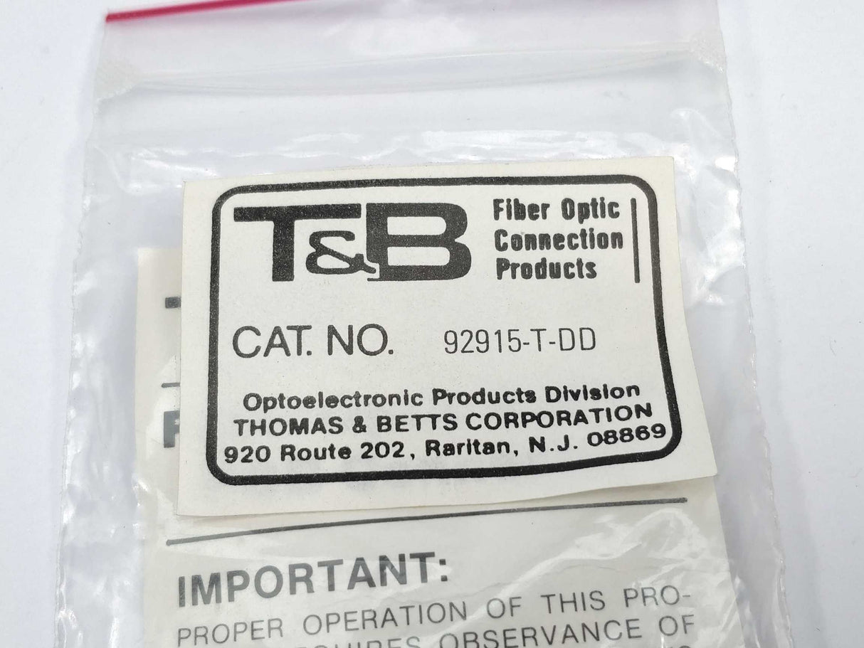 Thomas & Betts 92915-T-DD Fiber Optic Connector