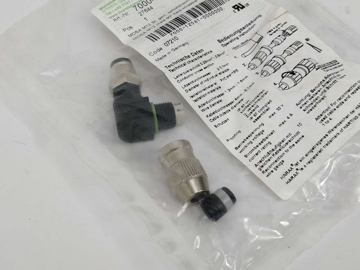 Murr 7000-12561-0000000 MOSA M12 male 90° field-wireable