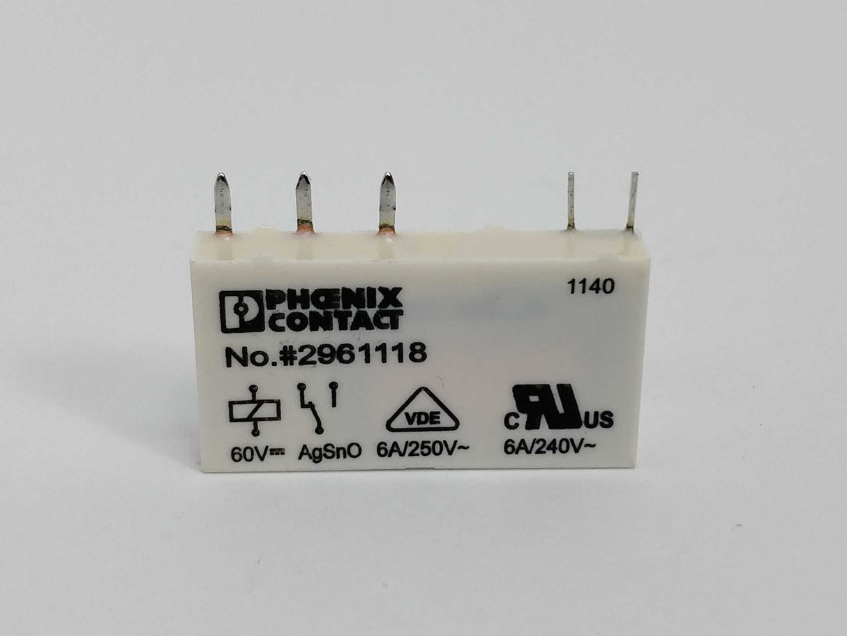 Phoenix Contact 2961118 Plug-in miniature power relay 60VDC