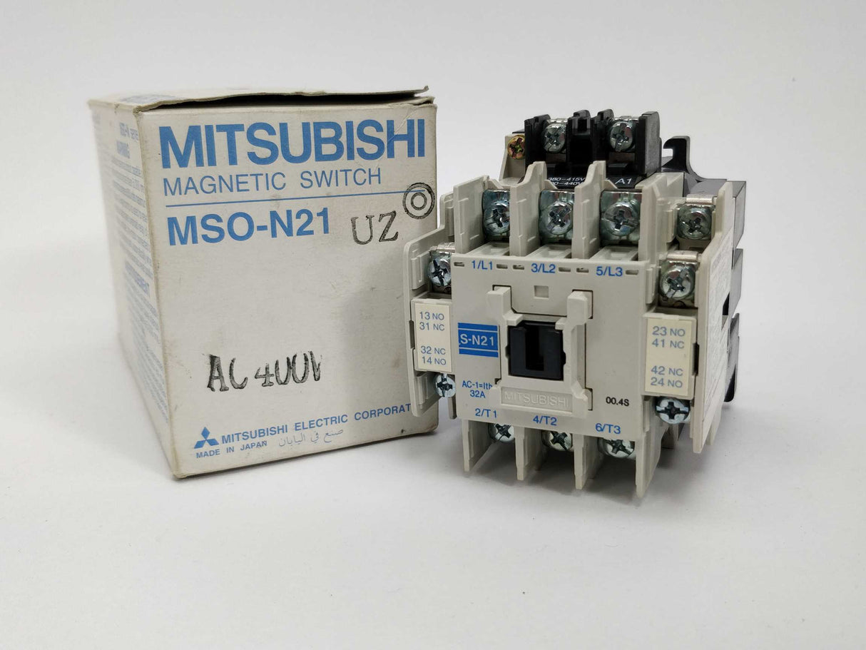 Mitsubishi S-N21 Coil 400V AC, Magnetic Switch MSO-N