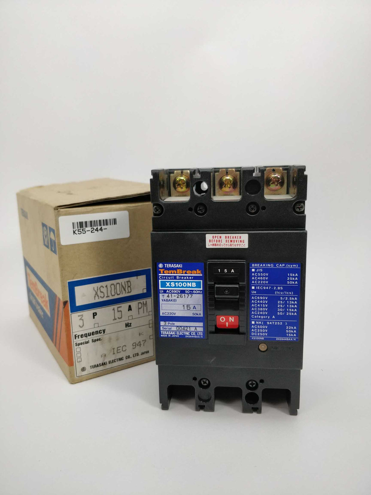 TERASAKI XS100NB TemBreak Circuit Breaker 15A