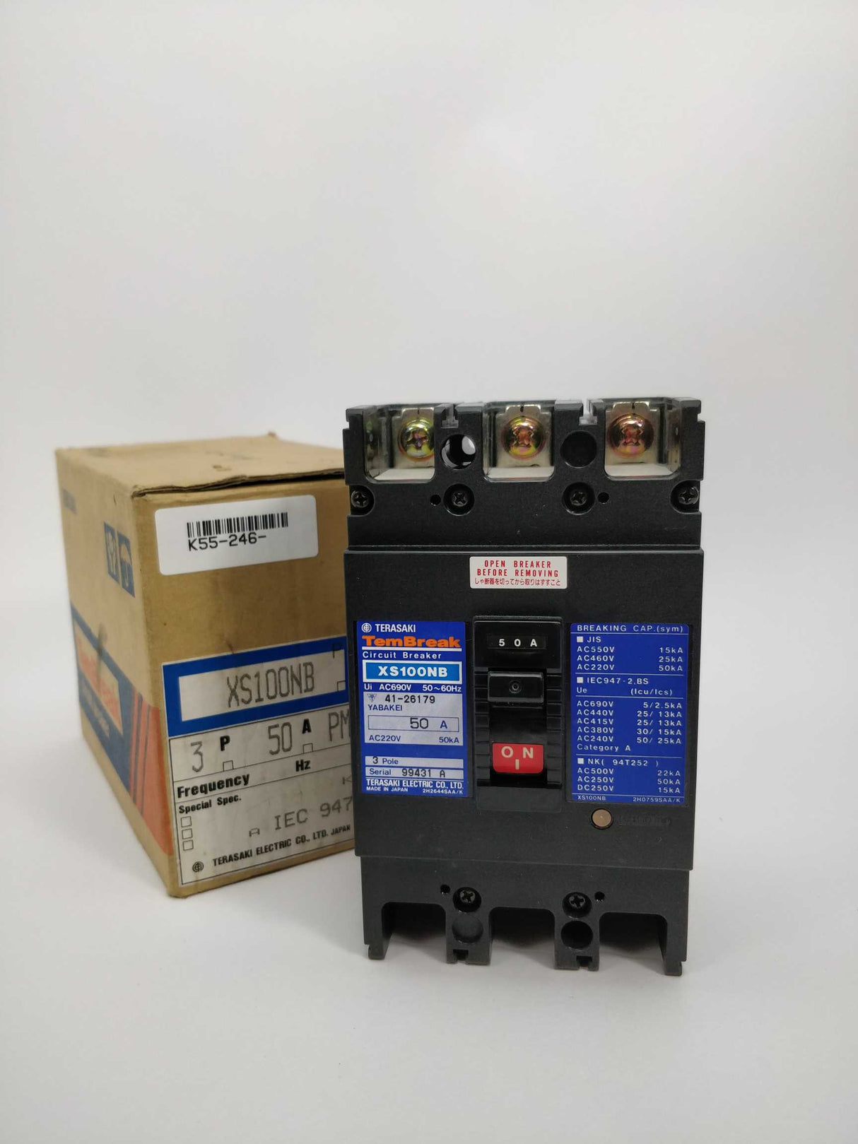 TERASAKI XS100NB TemBreak Circuit Breaker 50A