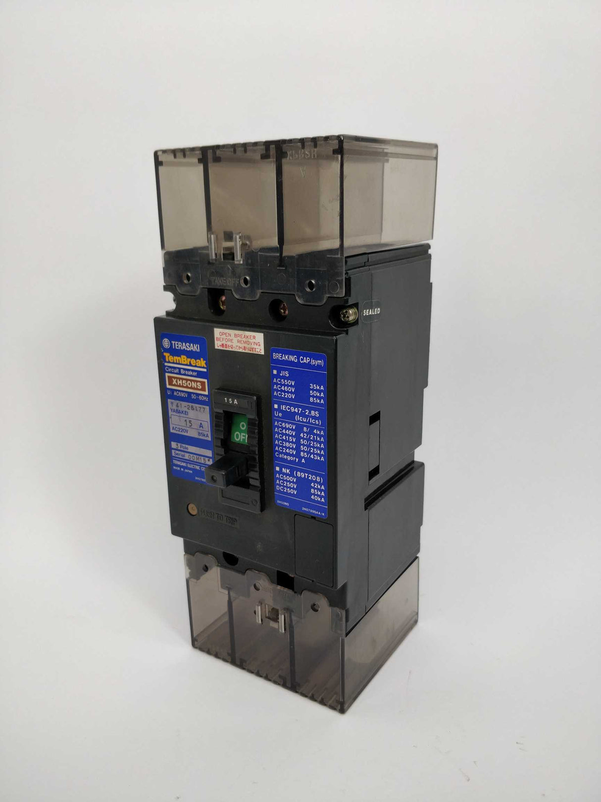 TERASAKI XH50NS TemBreak Circuit Breaker 15A