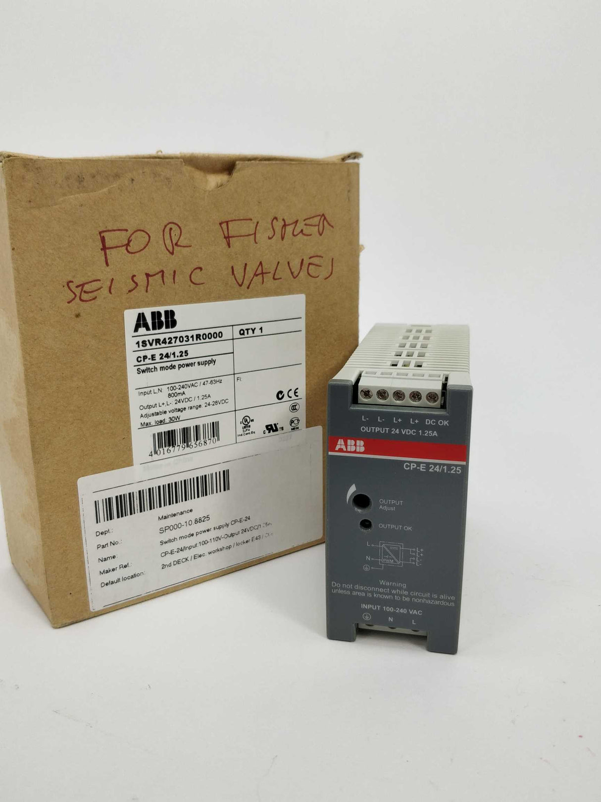 ABB CP-E 24/1.25 Switch mode power supply 24VDC 1.25A
