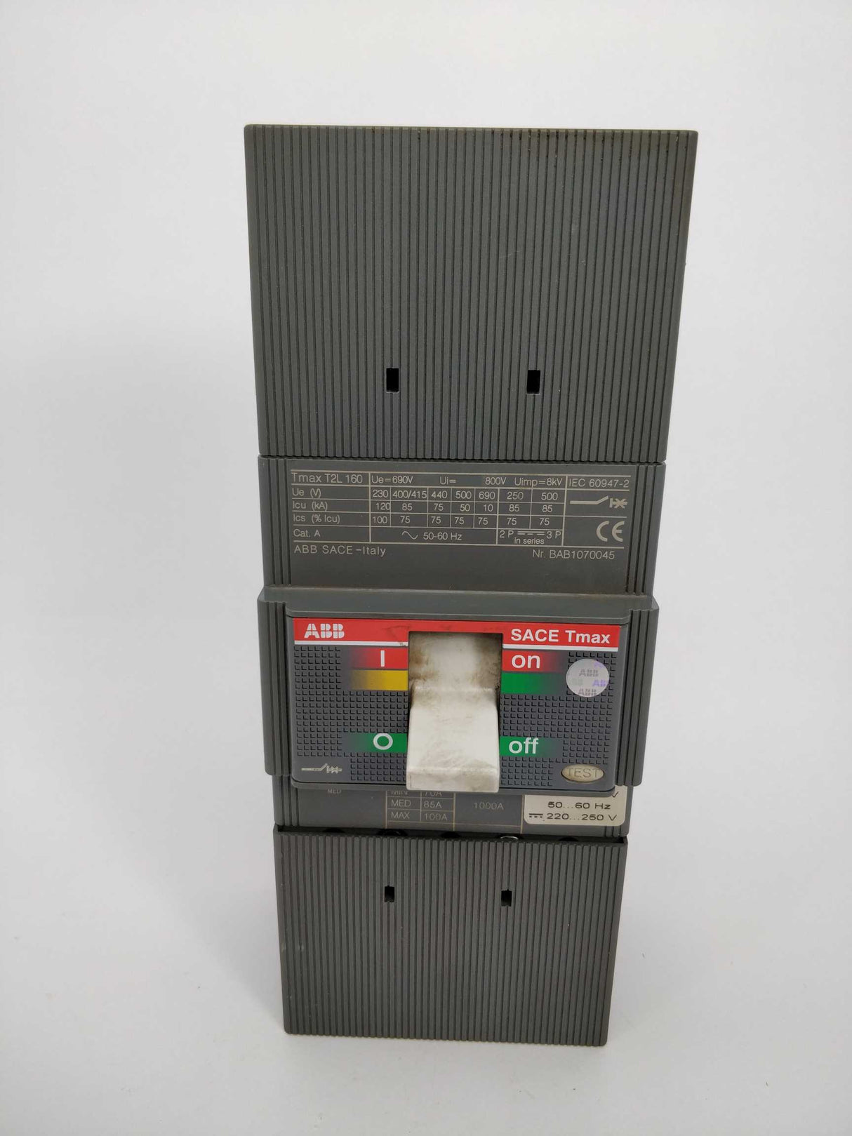 ABB Tmax T2L 160 Circuit breaker with YO coil accessory