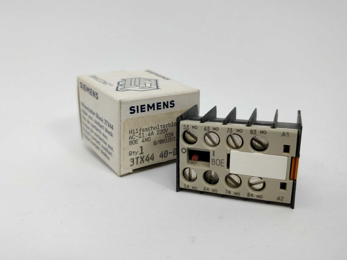 Siemens 3TX4440-0A Auxiliary switch block 4A/ 220V