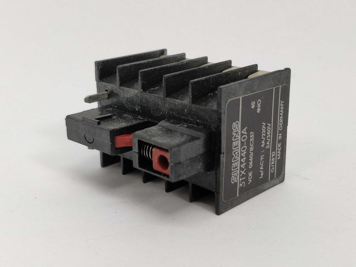 Siemens 3TX4440-0A Auxiliary switch block 4A/ 220V