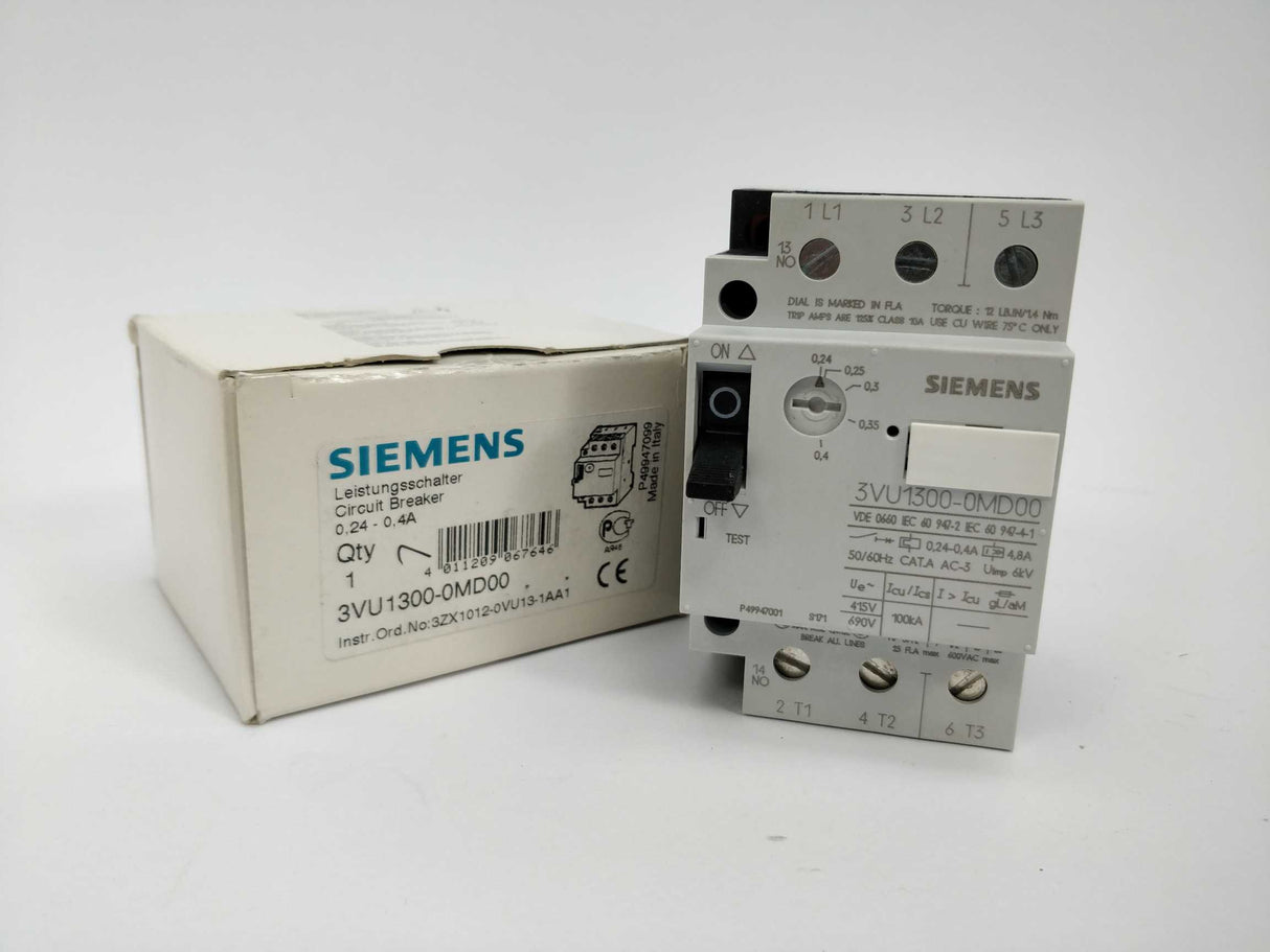 Siemens 3VU1300-0MD00 Circuit breaker 0,24-0,4A