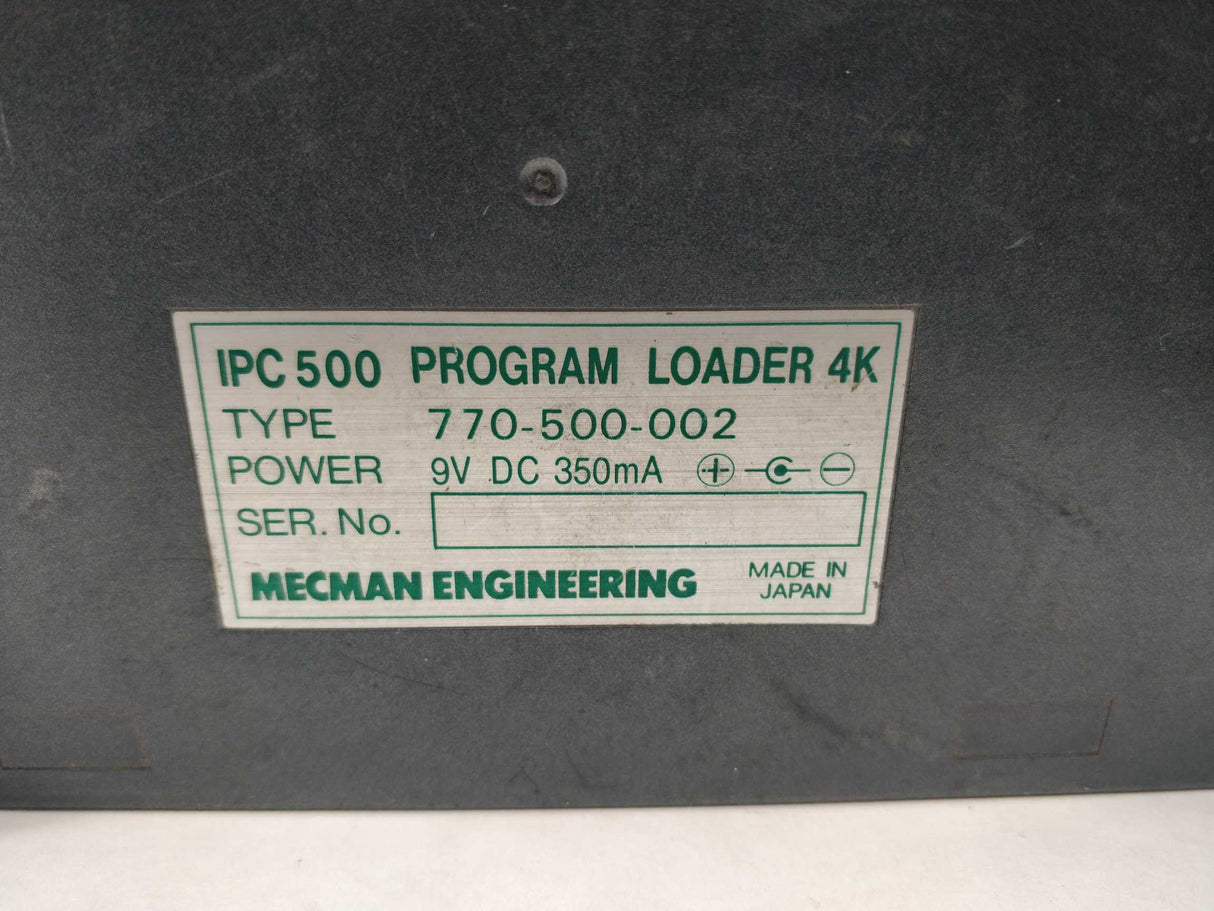Mecman Engineering IPC Program Loader. 770-500-002 IPC Program Loader 4K