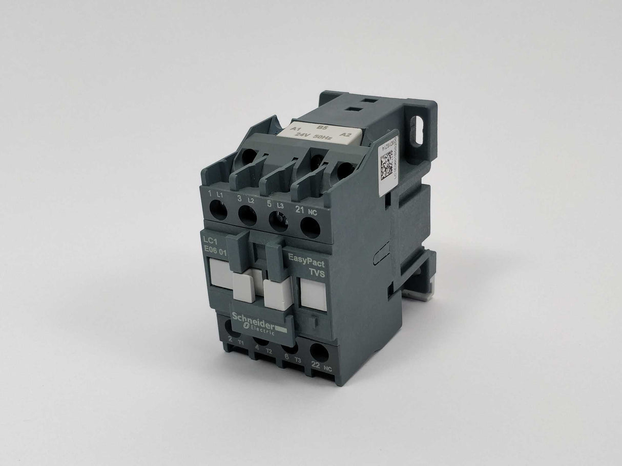 Schneider Electric LC1E0601B5 EasyPact TVS contactor, not used. 24VAC Coil