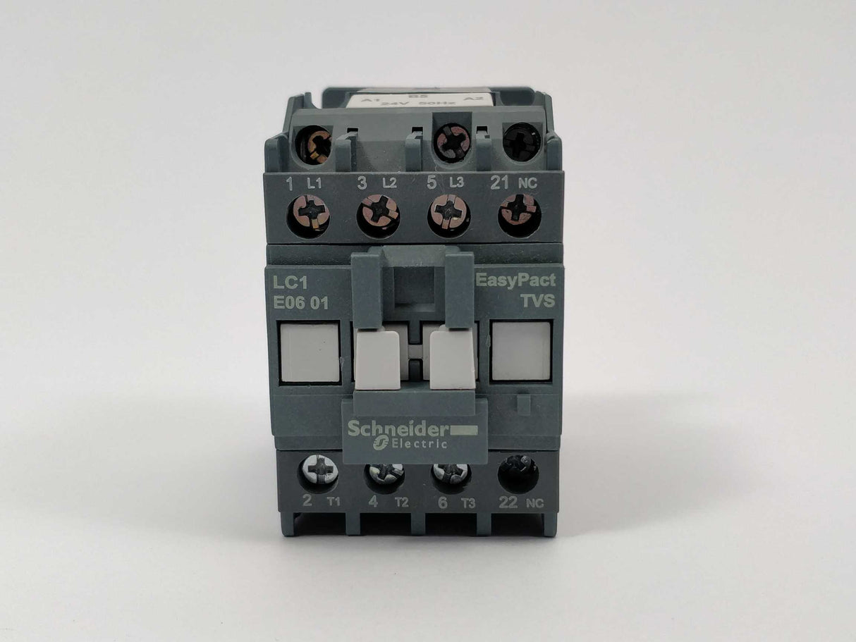 Schneider Electric LC1E0601B5 EasyPact TVS contactor, not used. 24VAC Coil