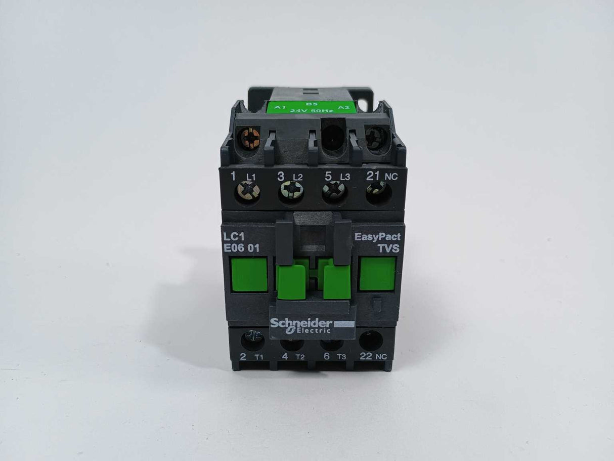 Schneider Electric LC1E0601B5S250 LC1E0601B5 EasyPact Contactor 24VAC Coil