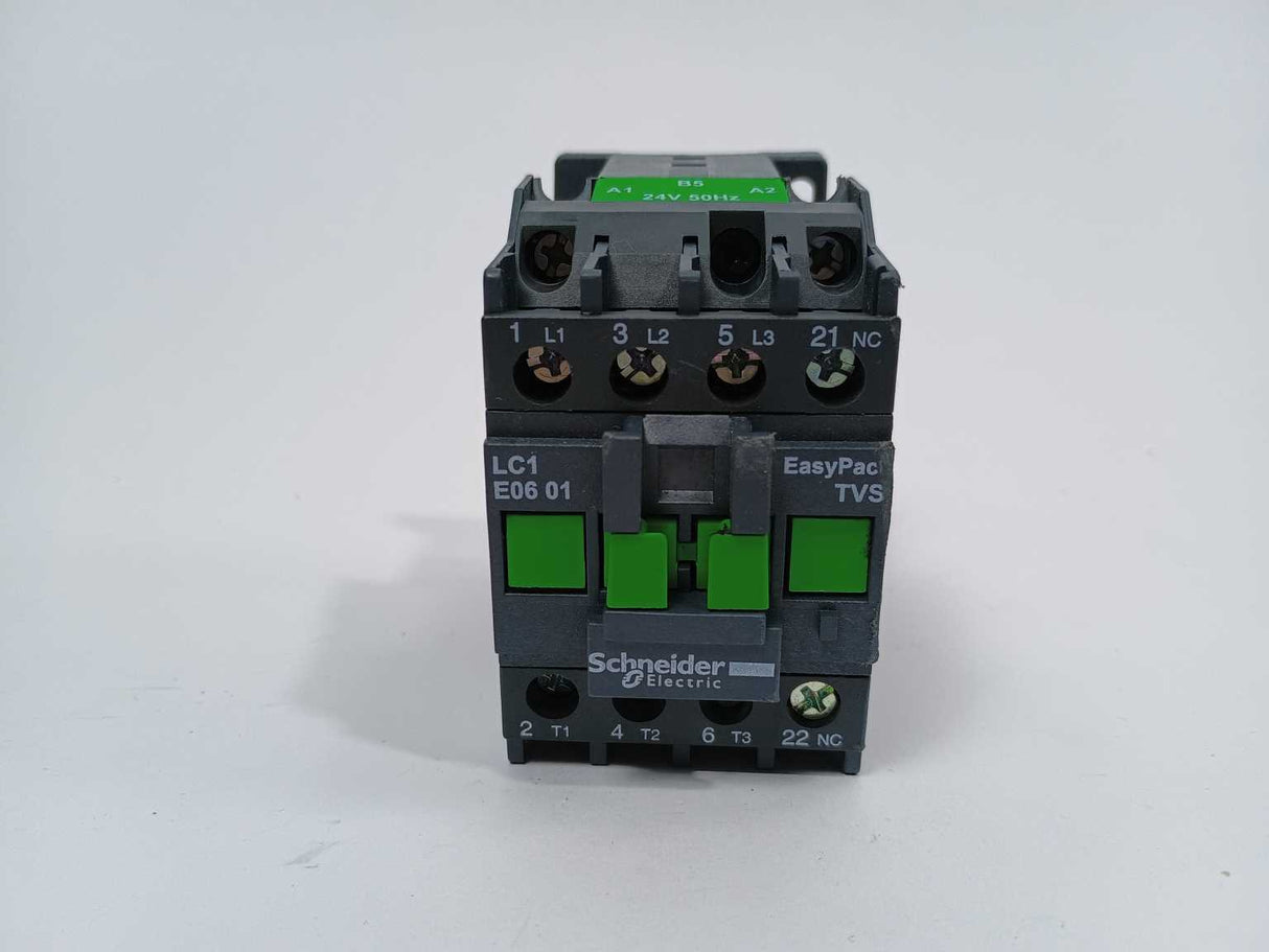 Schneider Electric LC1E0601B5S250 LC1E0601B5 EasyPact Contactor 24VAC Coil