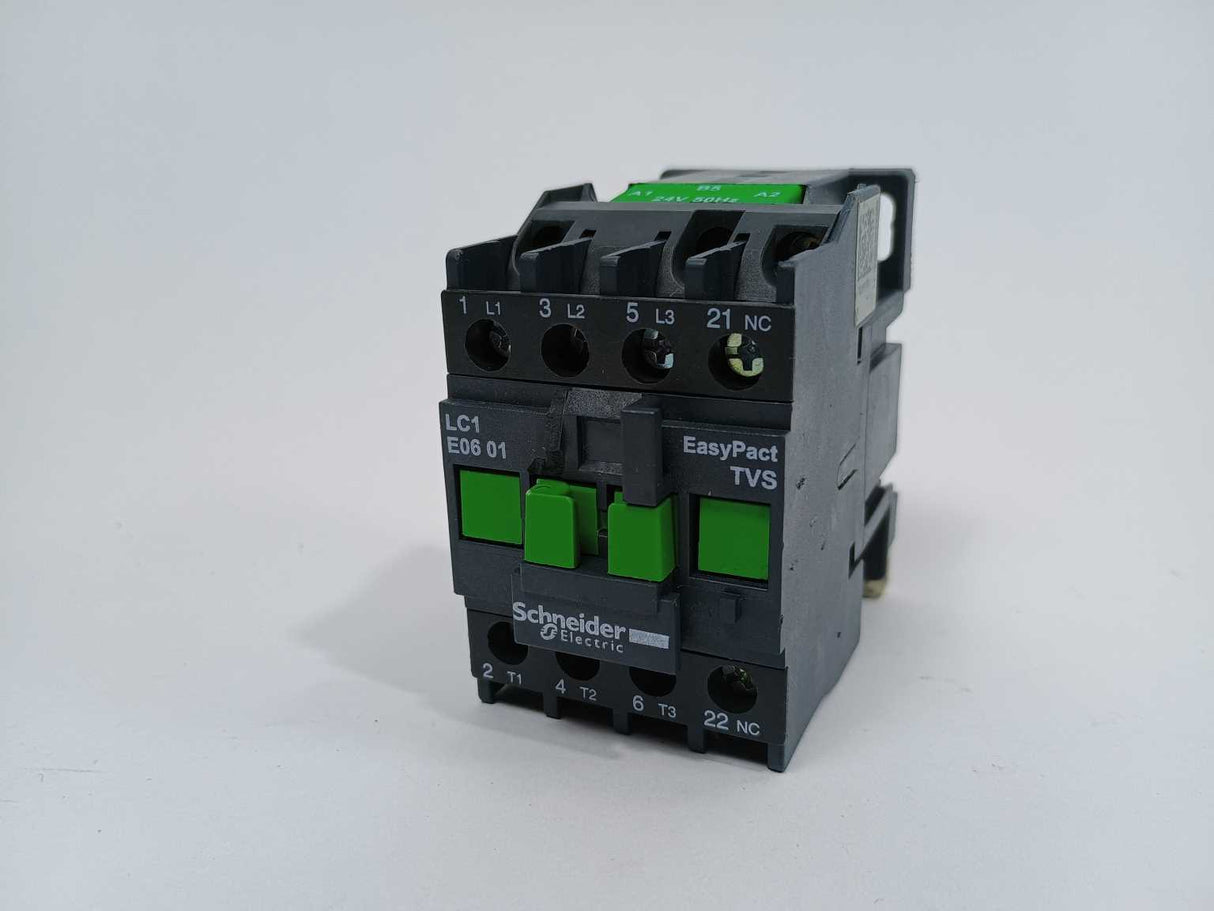 Schneider Electric LC1E0601B5S250 LC1E0601B5 EasyPact Contactor 24VAC Coil