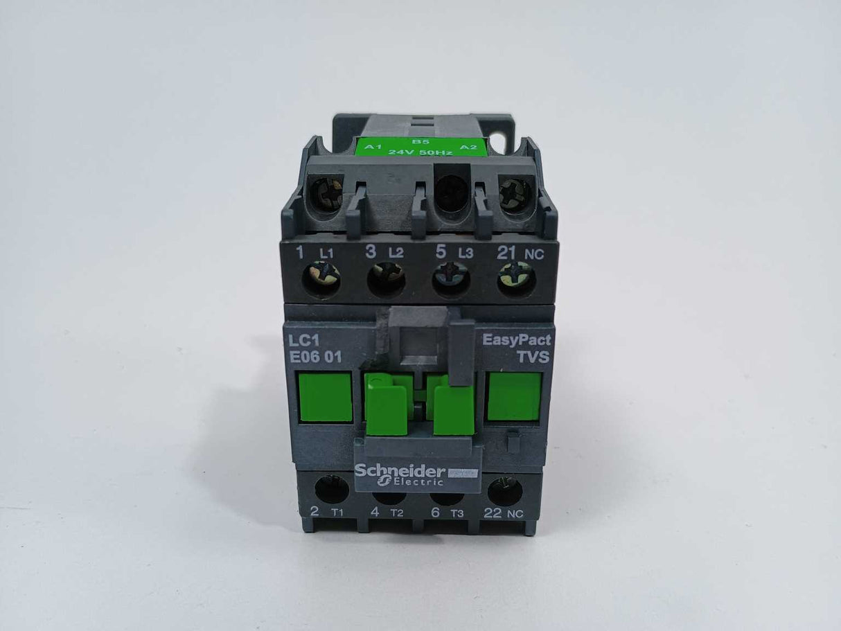 Schneider Electric LC1E0601B5S250 LC1E0601B5 EasyPact Contactor 24VAC Coil