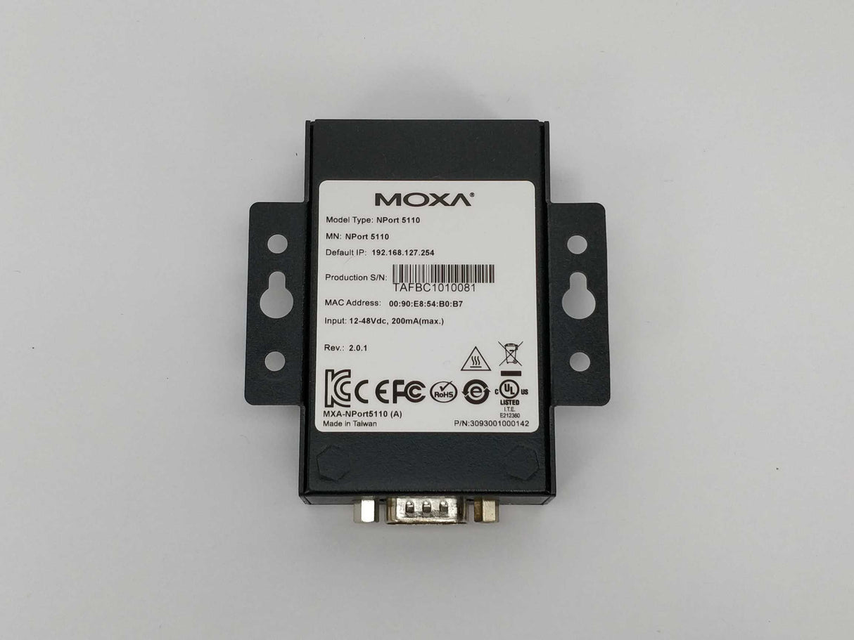 Moxa NPort 5110 Serial device server rev:2.0.1