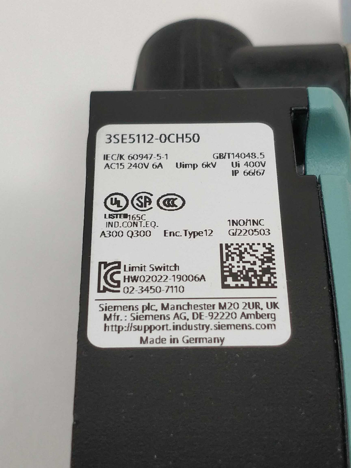 Siemens 3SE5112-0CH50 Position switch