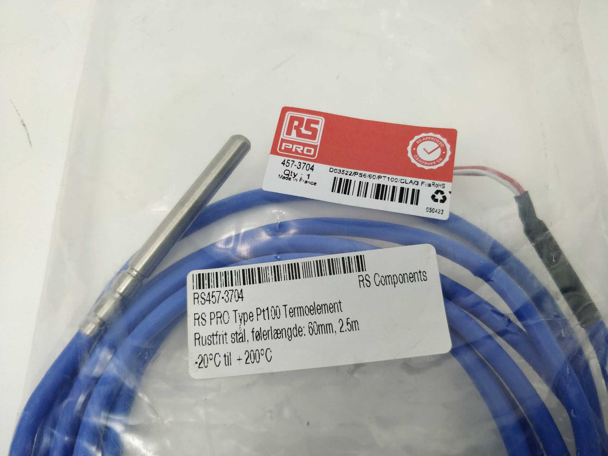 RS Pro 457-3704 Type-Pt100, Themoelement