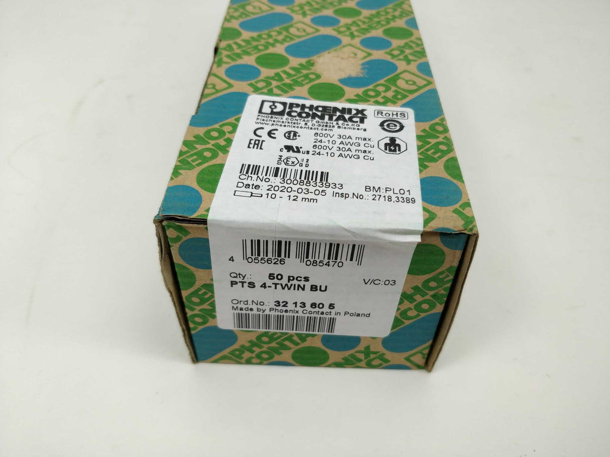 Phoenix Contact 3213605 PTS 4-TWIN BU 50 Pcs.