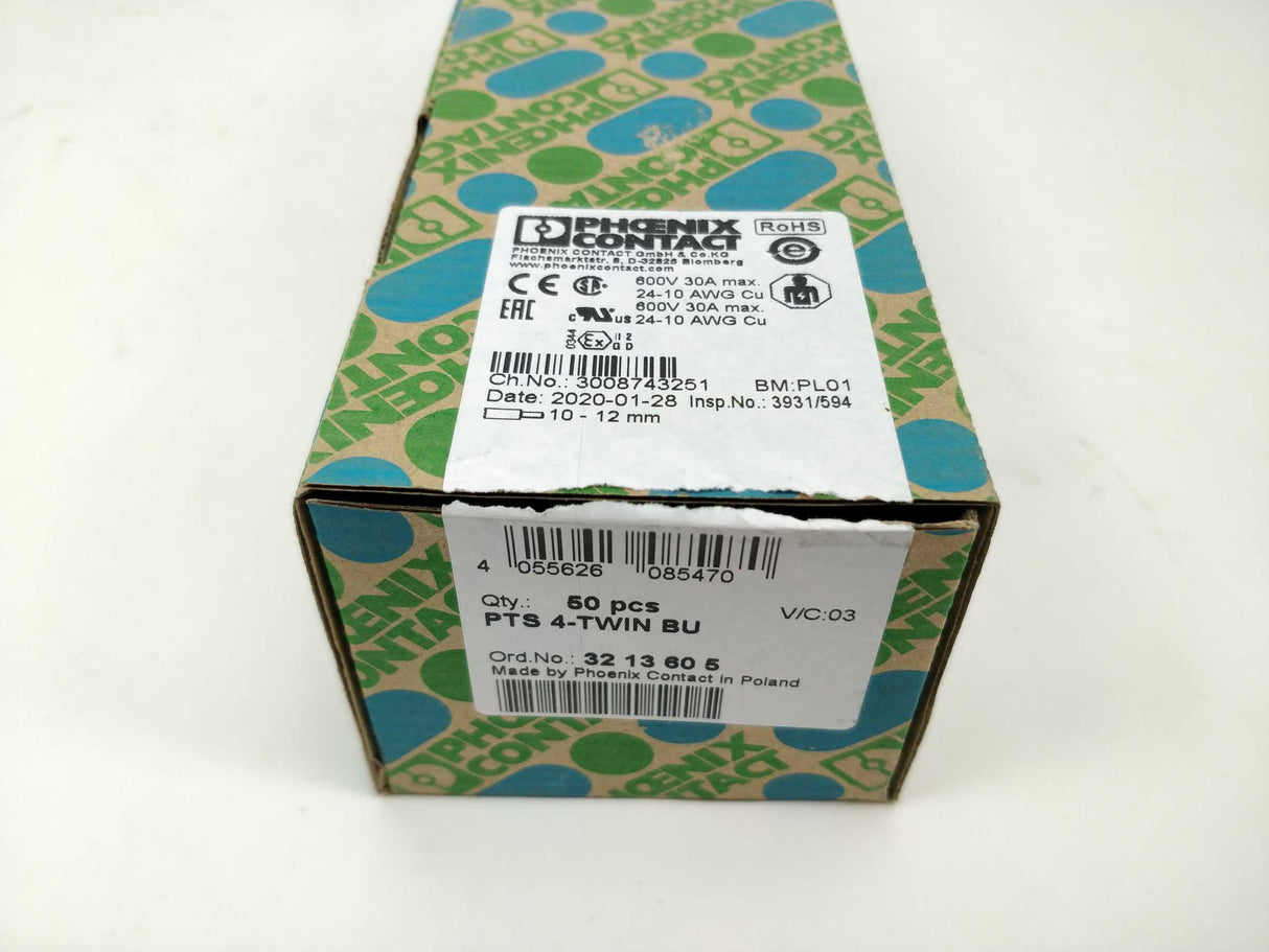 Phoenix Contact 3213605 PTS 4-TWIN BU 50 Pcs.