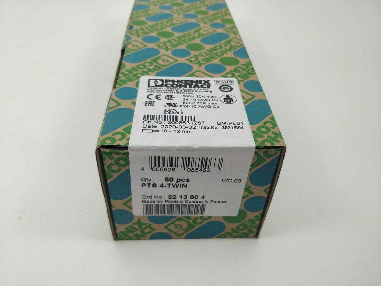 Phoenix Contact 3213604 PTS 4-TWIN 50 Pcs.
