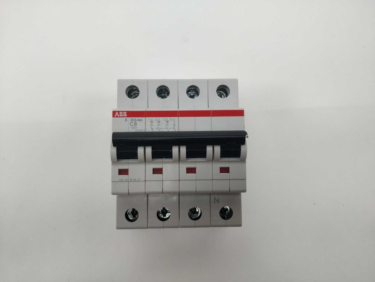 ABB 2CDS253103R0084 S203-C8NA Miniature Circuit Breaker - 3+NP - C - 8 A