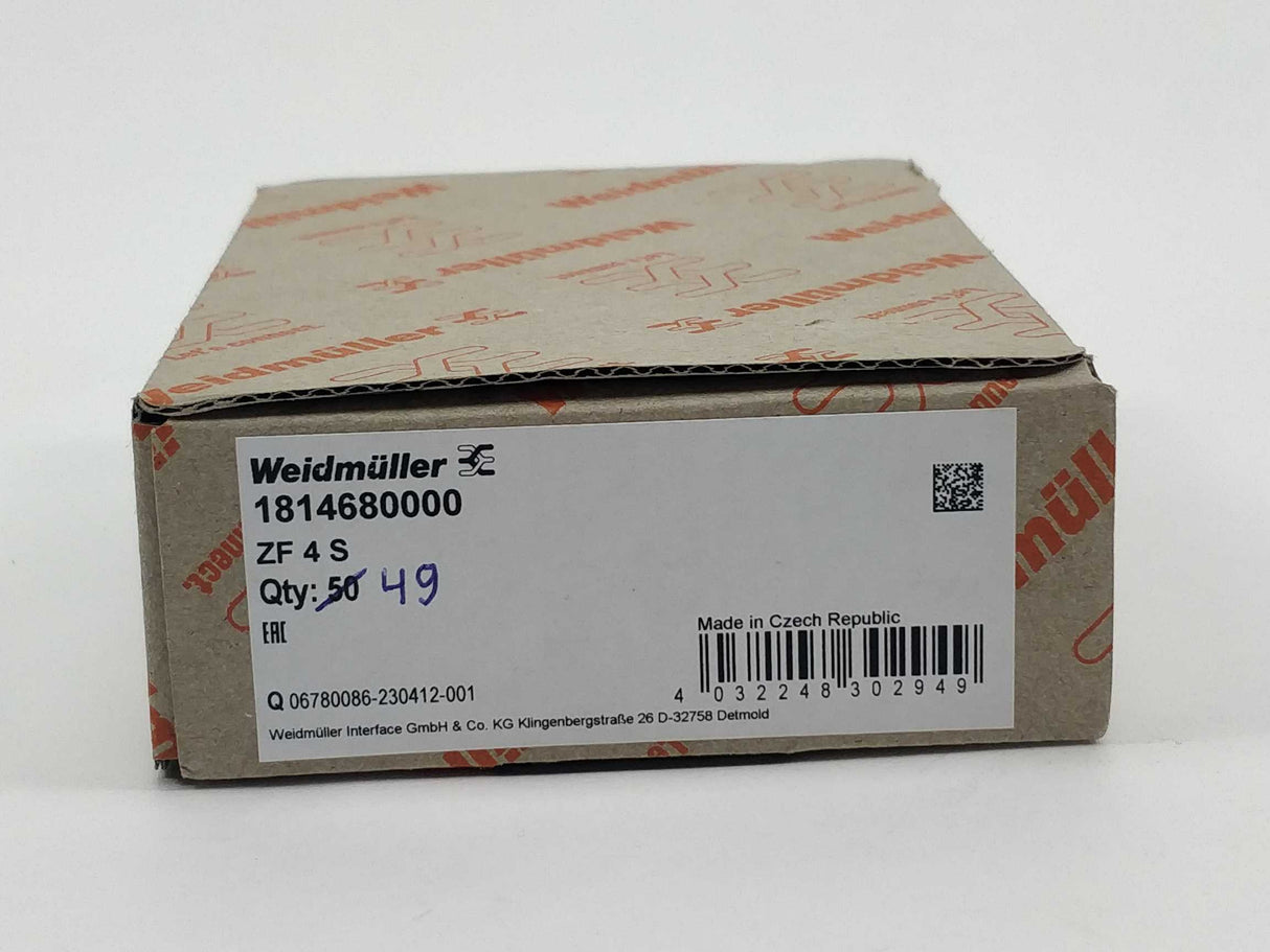 Weidmüller ZF 4 S 1814680000 ZF 4 S 49 Pcs.