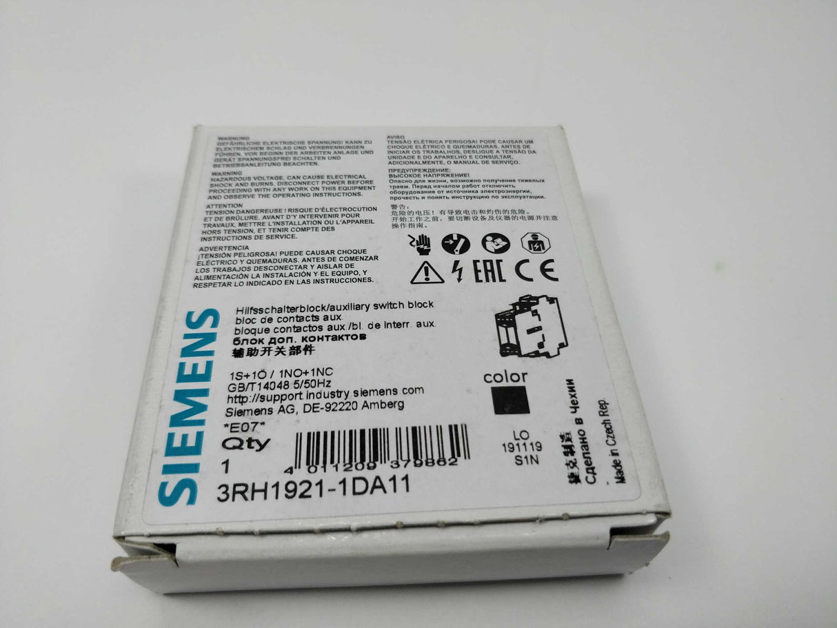 Siemens 3RH1921-1DA11 Auxiliary switch block