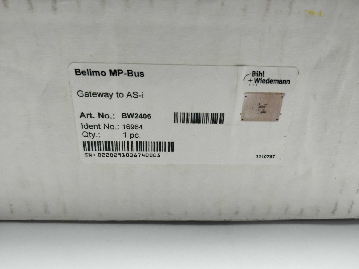 Bihl+Wiedemann BW2406 Belimo MP-Bus Gateway to AS-i