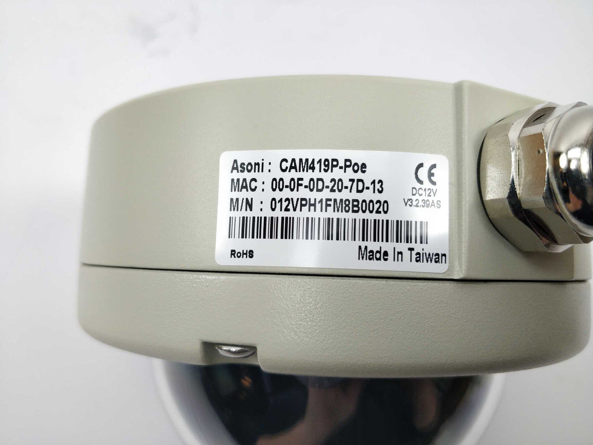 Asoni CAM419P-POE Dome Camera