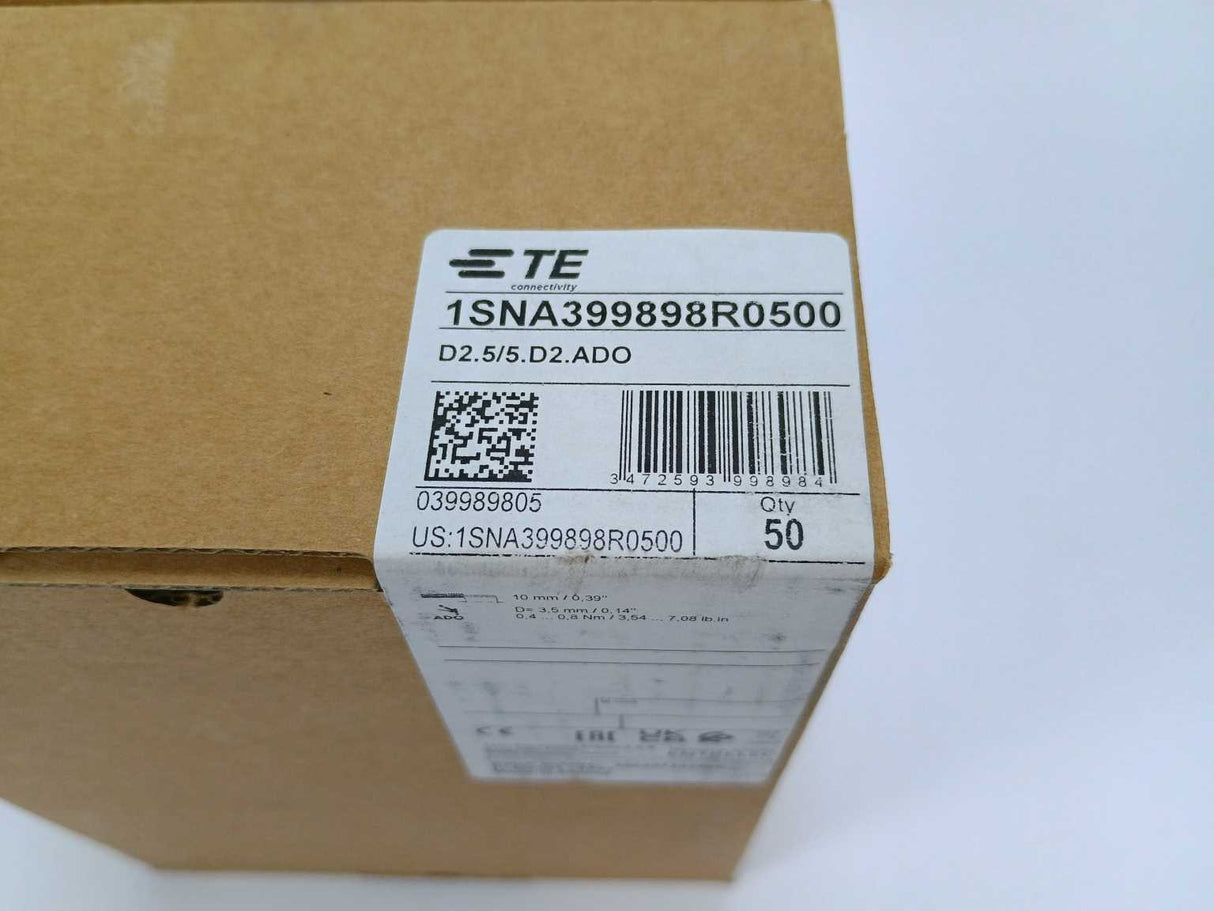 Entrelec / TE Connectivity 1SNA399898R0500 D2.5/5.D2.ADO 50 Pcs.