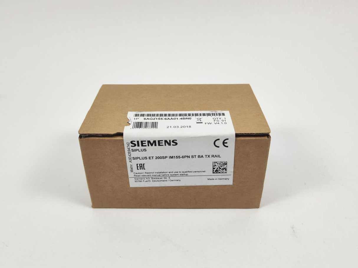 Siemens 6AG2155-6AA01-4BN0 Siplus ET 200SP IM155-6PN ST BA TX RAIL
