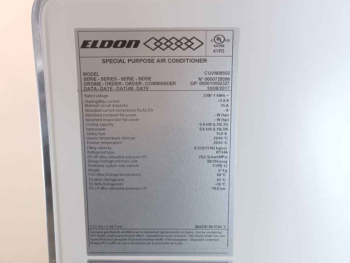 Eldon CUVN08502 Cooling Unit 850W, 230V