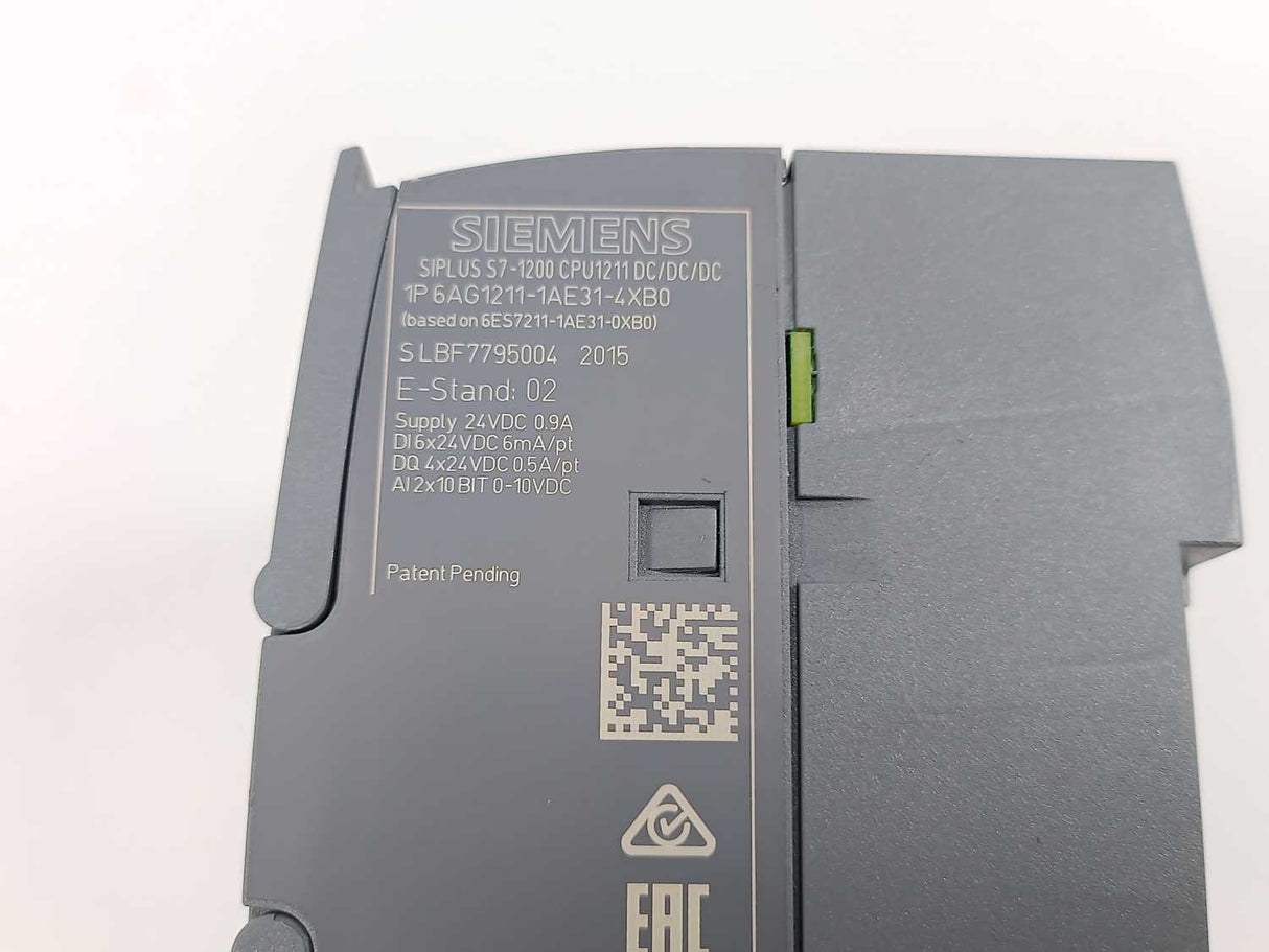 Siemens 6AG1211-1AE31-4XB0 S7-1200, CPU 1211 DC/DC/DC