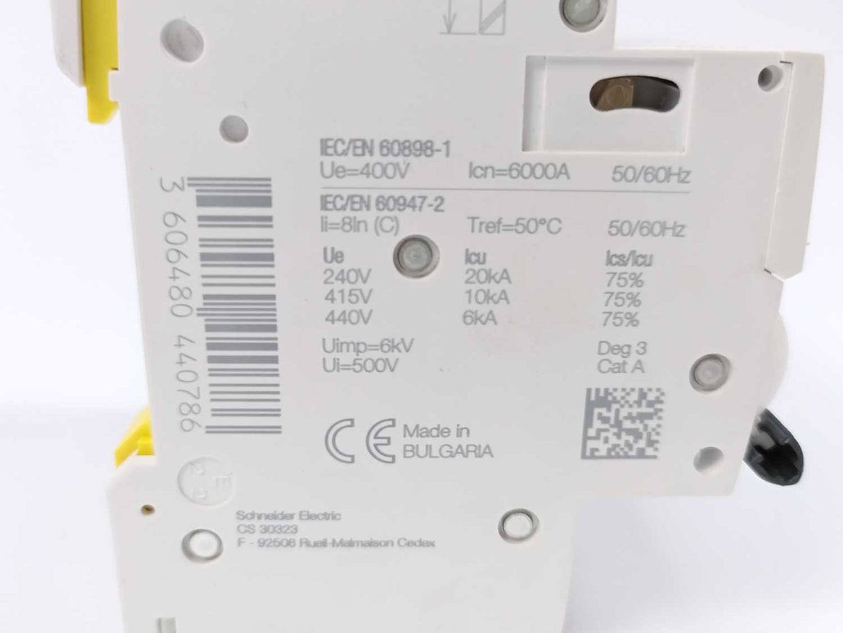 Schneider Electric iC60N C 6A,60947-2,Icu=10kA