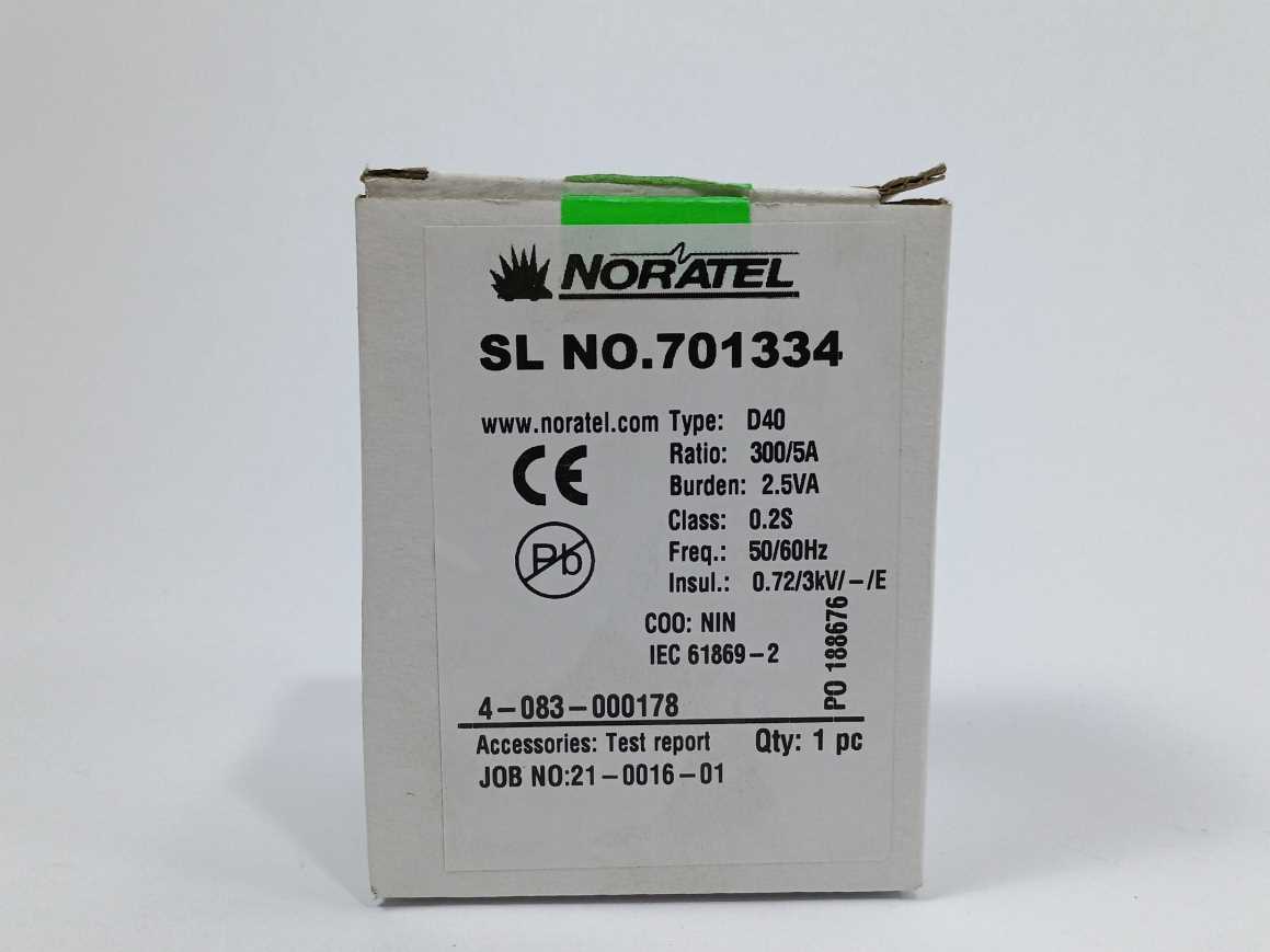 Noratel 4-083-000178 D40 300/5A Current transformer