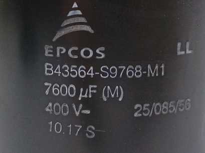 Epcos B43564-S9768-M1 Electrolytic Capacitor 400V 7600 μF